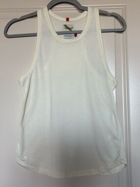 Tracksmith Women’s Cannonball Run Tank Ivory Racerback Size Medium